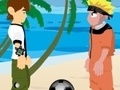 Peli Naruto and Ben 10 play volleyball