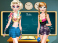 Peli Elsa And Anna Highschool Fashion