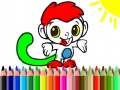 Peli Back To School: Monkey Coloring