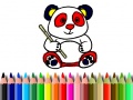 Peli Back To School: Panda Coloring
