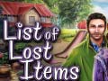 Peli List of Lost Items