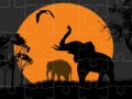 Peli Elephant Silhouette Jigsaw