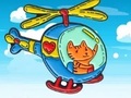 Peli Coloring Book: Cat Driving Helicopter