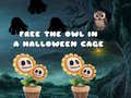 Peli Free the Owl in a Halloween Cage