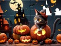 Peli Jigsaw Puzzle: Halloween Cat