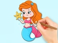 Peli Coloring Book: Beautiful Mermaid Princess