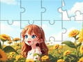 Peli Jigsaw Puzzle: Sunflower Girl