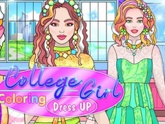 Peli College Girl Coloring Dress Up