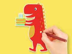 Peli Coloring Book: Dinosaur Birthday
