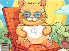Peli Jigsaw Puzzle: Enjoying Cat