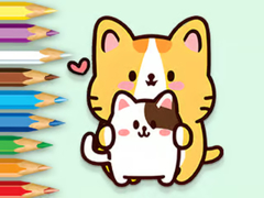 Peli Coloring Book: Hugging Cat