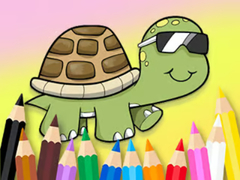 Peli Coloring Book: Sunglasses Turtle