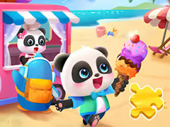 Peli Jigsaw Puzzle: Baby Panda Ice Cream Car