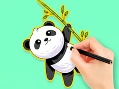 Peli Coloring Book: Panda Eat Bamboo