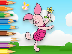 Peli Coloring Book: Piglet Holds Toy Windmill