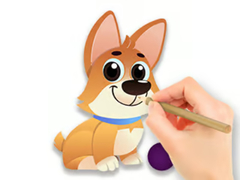 Peli Coloring Book: Dog With Toy
