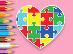 Peli Coloring Book: Heart Jigsaw