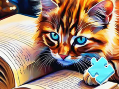 Peli Jigsaw Puzzle: Cat Reading