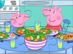 Peli Jigsaw Puzzle: Peppa Dinner Time