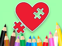 Peli Coloring Book: BTS Heart Jigsaw