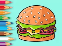 Peli Coloring Book: Delicious Hamburger