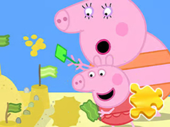 Peli Jigsaw Puzzle: Peppa Pig Making Sand