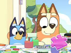 Peli Jigsaw Puzzle: Bluey Family Coloring Day
