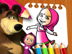 Peli Masha & the Bear Coloring Book