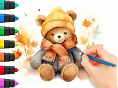 Peli Coloring Book: Autumn Bear