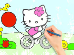 Peli Coloring Book: Hello Kitty Cycling