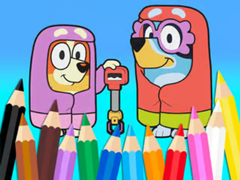 Peli Coloring Book: Bluey Flossing Grannies