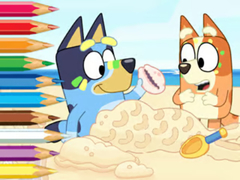 Peli Coloring Book: Bluey On The Beach