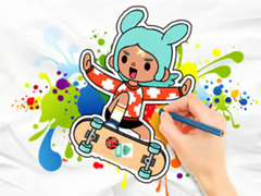 Peli Coloring Book: Toca Boca Skateboard