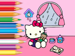 Peli Coloring Book: Hello Kitty Rainy Day