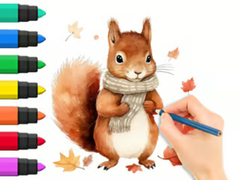 Peli Coloring Book: Autumn Squirrel