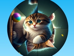 Peli Round Jigsaw Puzzle Collect Pictures with Cute Kittens