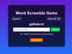 Peli Word Scramble Game Challenge