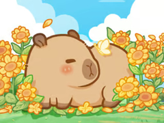 Peli Jigsaw Puzzle: Capybara In Sunflowers