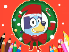 Peli Coloring Book: Bluey Santa Claus