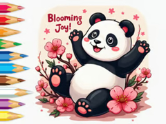 Peli Coloring Book: Little Panda Cherry Blossoms