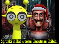 Peli Sprunki in Backrooms Christmas Skibidi 