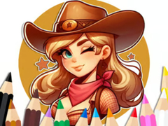 Peli Coloring Book: Cowgirl