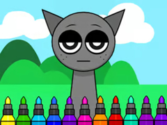 Peli Coloring Book: Sprunki Incredibox Gray
