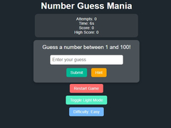Peli Number Guess Mania
