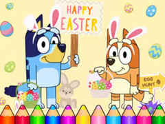 Peli Coloring Book: Bluey Happy Easter
