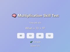 Peli Multiplication Skill Test