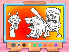 Peli Coloring Book: Sprunki VS Tung Tung Sahur