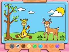 Peli Coloring Book: Giraffe And Deer