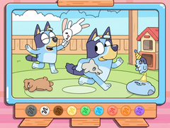 Peli Coloring Book: Bluey & Bingo Chasing Play