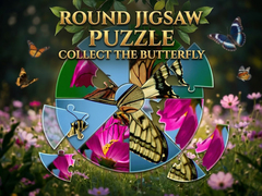 Peli Round Jigsaw Puzzle - Collect the Butterfly